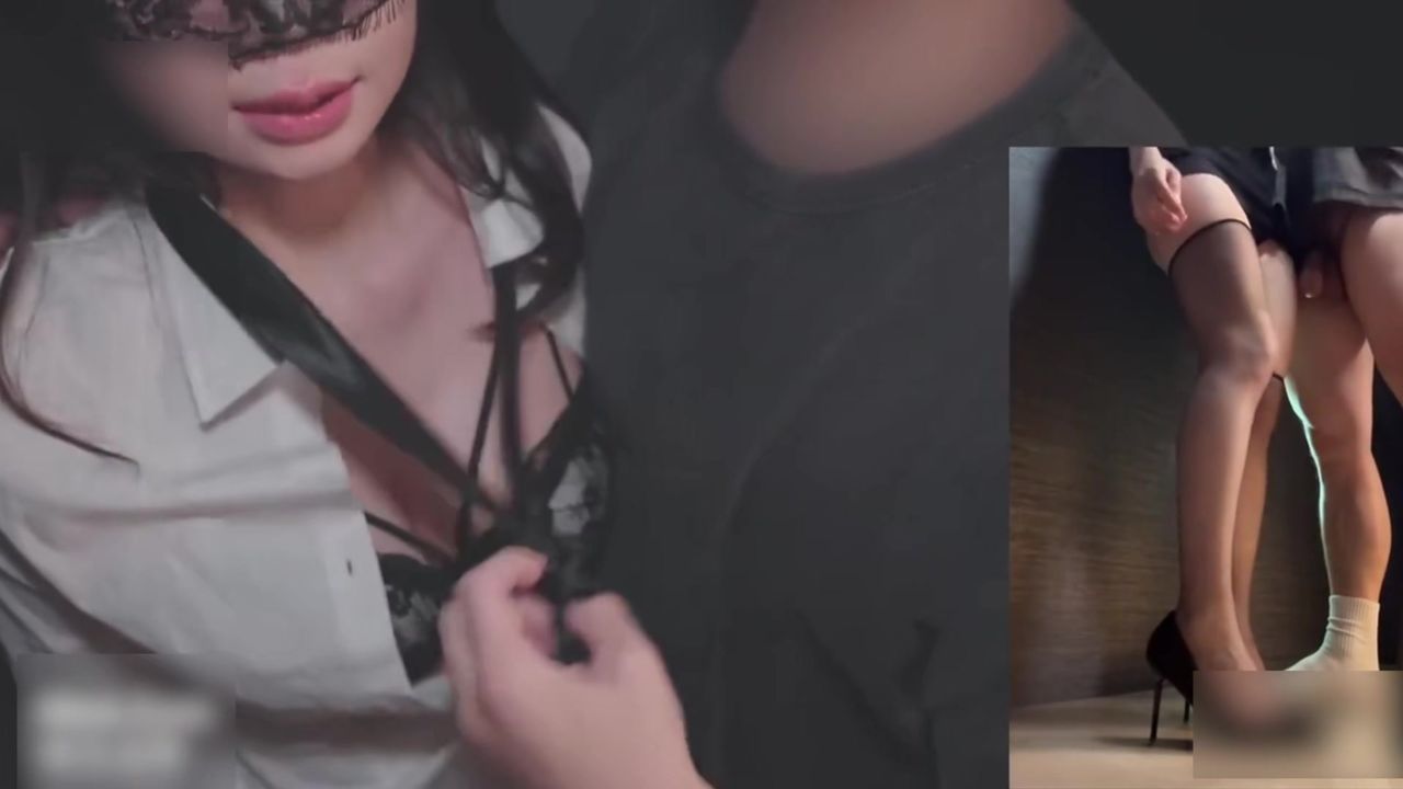 【69堂午夜视频】私底下居然穿这么骚的超诱惑镂空内衣，被我见色起意直接侵犯，最后射的她整个大腿都是