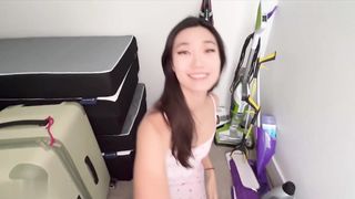 【69堂午夜视频】身材高挑小娇乳大长腿在家偷偷摸摸把小哥拉到储藏室性爱撅着屁屁被无套输出